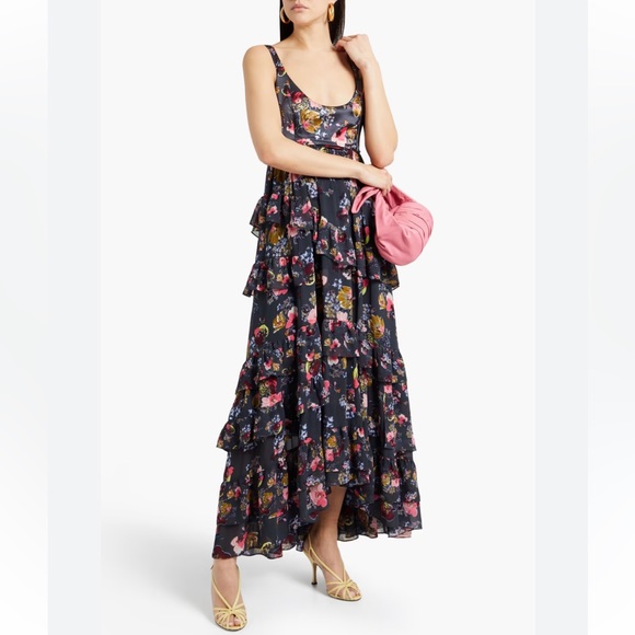 Cinq à Sept Alanis Tired ruffle Silk Dress US6 NWOT - Picture 2 of 14